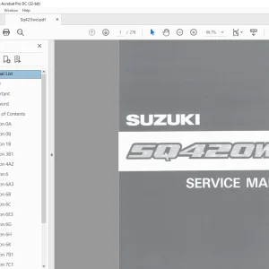 SUZUKI SQ420WD SERVICE MANUAL - PDF DOWNLOAD