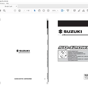 SUZUKI SQ420WD SUPPLEMENTARY WIRING DIAGRAM MANUAL - PDF DOWNLOAD