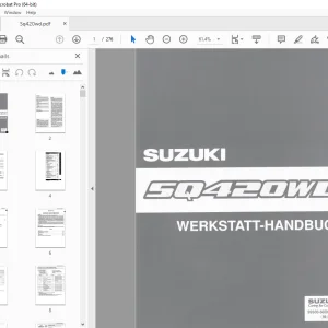 SUZUKI SQ420WD WERKSTATT HANDBUCH - PDF DOWNLOAD