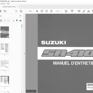 SUZUKI SR410 MANUEL D'ENTRETIEN - PDF DOWNLOAD