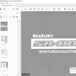 SUZUKI SR410 WARTUNGSANLEITUNG - PDF DOWNLOAD