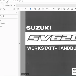 SUZUKI SV620 WERKSTATT HANDBUCH - PDF DOWNLOAD
