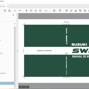 SUZUKI SWIFT RS413 RS415 MANUAL DE MANTENIMIENTO VOL 1&2 - PDF DOWNLOAD