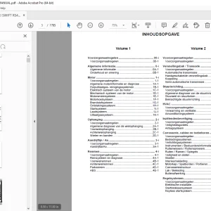 SUZUKI SWIFT RS413 RS415 WERKPLAATSHANDLEIDING VOL 1&2 - PDF DOWNLOAD