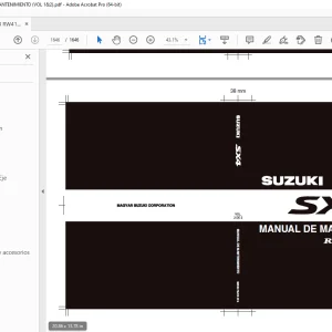 SUZUKI SX4 RW415 RW416 MANUAL DE MANTENIMIENTO (VOL 1&2) - PDF DOWNLOAD