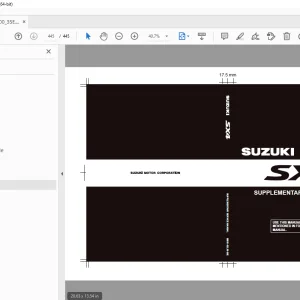 SUZUKI SX4 RW415 SUPPLEMENTARY SERVICE MANUAL - PDF DOWNLOAD