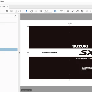 SUZUKI SX4 RW416 SUPPLEMENTARY SERVICE MANUAL - PDF DOWNLOAD