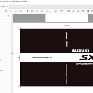 SUZUKI SX4 RW416D SUPPLEMENTARY SERVICE MANUAL - PDF DOWNLOAD