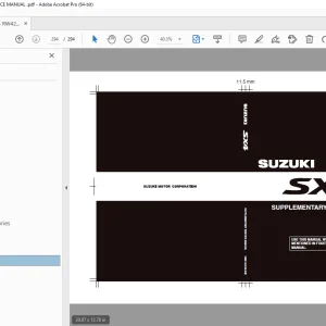 SUZUKI SX4 RW420 SUPPLEMENTARY SERVICE MANUAL - PDF DOWNLOAD