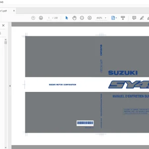 SUZUKI SY 419 MANUEL D'ENTRETIEN SUPPLEMENTAIRE - PDF DOWNLOAD