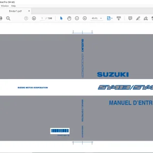 SUZUKI SY413 SY416 MANUAL D'ENTRETIEN - PDF DOWNLOAD