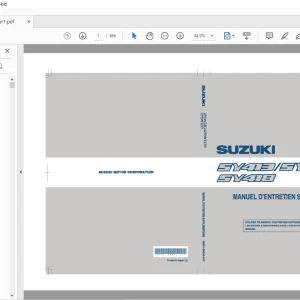 SUZUKI SY413 SY416 SY418 MANUEL D’ENTRETIEN SUPPLEMENTAIRE - PDF DOWNLOAD