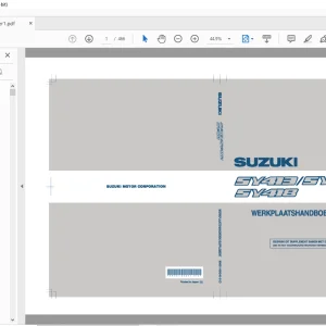 SUZUKI SY413 SY416 SY418 WERKPLAATSHANDBOEK SUPPLEMENT - PDF DOWNLOAD