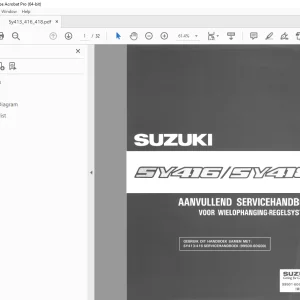 SUZUKI SY416 SY418 AANVULLEND SERVICEHANDBOEK VOOR WIELOPHANGING REGELSYSTEM - PDF DOWNLOAD