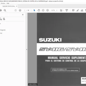 SUZUKI SY416 SY418 MANUAL SERVICIO SUPLEMENTARIO PARA EL SISTEMA DE CONTROL DE LA SUSPNSION - PDF DOWNLOAD