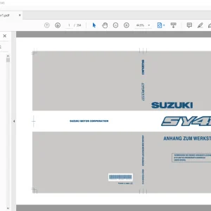 SUZUKI SY418 ANHANG ZUM WERKSTATT HANDBUCH - PDF DOWNLOAD