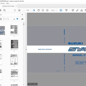 SUZUKI SY419 MANUEL D'ENTRETIEN - PDF DOWNLOAD