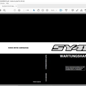 SUZUKI SY419 WARTUNGSHANDBUCH - PDF DOWNLOAD
