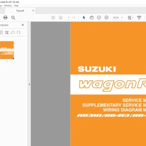 SUZUKI WAGONR+ RB310 SERVICE MANUAL - PDF DOWNLOAD