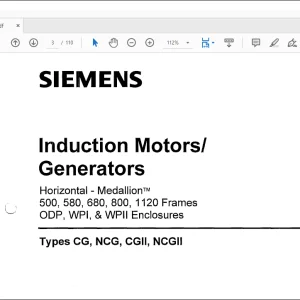 Siemens Induction Motors Generators CG NCG CGII NCGII Installation Operation Maintenance Manual BI379331 - PDF DOWNLOAD