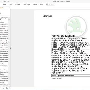 Skoda Fabia IV [PJ] Workshop Manual - PDF DOWNLOAD