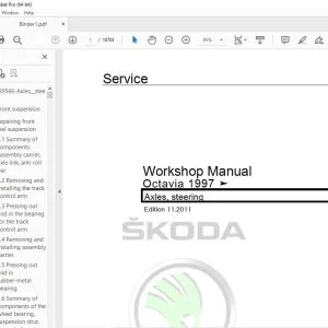 Skoda Octavia Tour 1U Workshop Manual - PDF DOWNLOAD