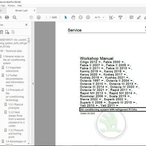 Skoda Scala NW, NW1 Workshop Manual - PDF DOWNLOAD