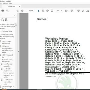 Skoda Slavia PB Workshop Manual - PDF DOWNLOAD