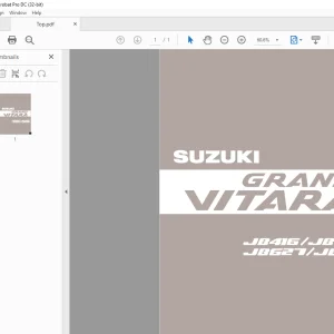 Suzuki JB416 JB420 Grand Vitara Service Manual (Vol 1&2) - PDF DOWNLOAD