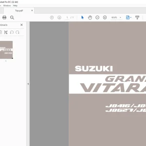 Suzuki JB627 Grand Vitara Service Manual (Vol 1&2) - PDF DOWNLOAD