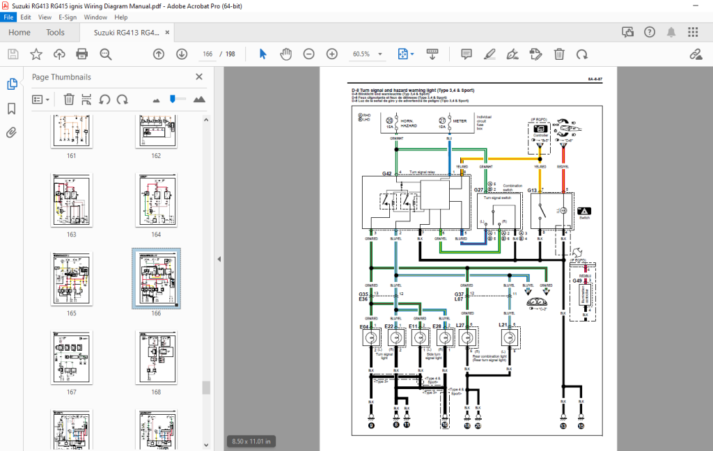 Suzuki RG413 RG415 ignis Wiring Diagram Manual PDF DOWNLOAD