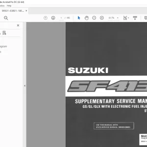 Suzuki SF413 Supplementary Service Manual - PDF DOWNLOAD