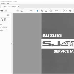Suzuki SJ413 Service Manual - PDF DOWNLOAD