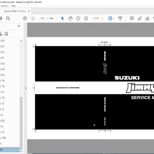Suzuki SN413 Jimny Service Manual  - PDF DOWNLOAD