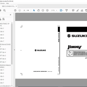 Suzuki SN413 Jimny Wiring Diagram Manual - PDF DOWNLOAD