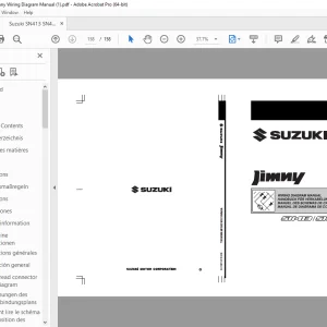 Suzuki SN413 SN415D Jimny Wiring Diagram Manual - PDF DOWNLOAD