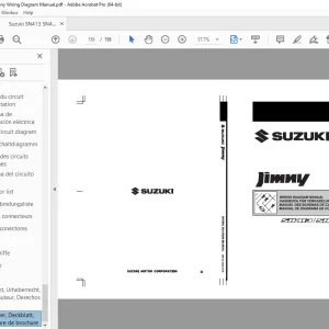 Suzuki SN413 SN415D Jimny Wiring Diagram Manual - PDF DOWNLOAD