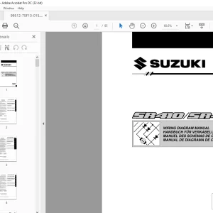 Suzuki SR410 SR412 Wiring Diagram Manual - PDF DOWNLOAD