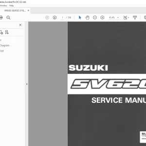 Suzuki SV620 Service Manual - PDF DOWNLOAD