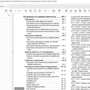 Suzuki SX4 RW416 RW419D Modello Con Programma Elettronico Di Stabilità Manuale Di Servizio Supplementare - PDF DOWNLOAD