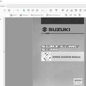 Suzuki SY413 SY416 SY418 Wiring Diagram Manual - PDF DOWNLOAD