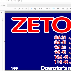 Zetor Tractor 8621 8641 9621 9641 10641 Forterra Turbo 11641 Forterra Operator's Manual - PDF DOWNLOAD