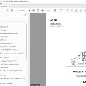 AMMANN AP 240 COMPACTEUR À PNEU MANUEL UTILISATEUR (3001576) PDF