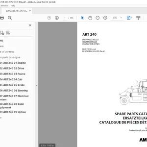 AMMANN AP 240 PNEU TYRED ROLLER PARTS MANUAL 3001217 PDF