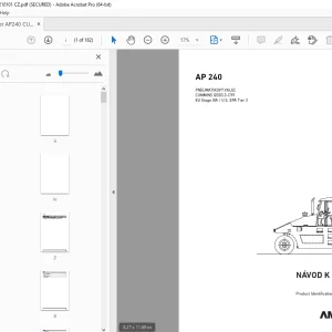 AMMANN AP 240 PNEUMATIKOVÝ VÁLEC NÁVOD K OBSLUZE 3001576 PDF