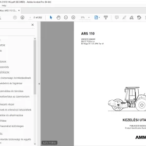 AMMANN ARS 110 KEZELÉSI UTASÍTÁS 3001216 PDF
