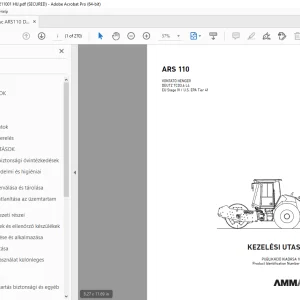 AMMANN ARS 110 KEZELÉSI UTASÍTÁS 3018177 PDF