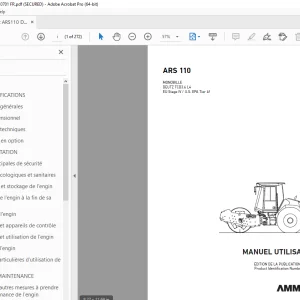 AMMANN ARS 110 MANUEL UTILISATEUR 3009783 PDF
