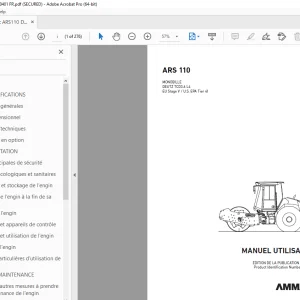 AMMANN ARS 110 MANUEL UTILISATEUR 3028744 PDF