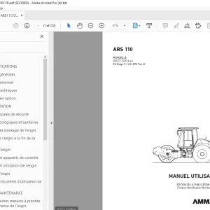 AMMANN ARS 110 MONOBILLE MANUEL UTILISATEUR 3017996 PDF